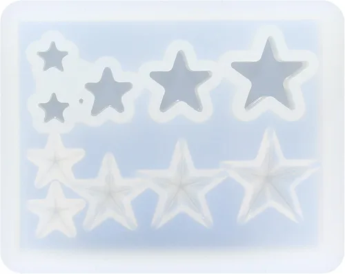 Miniatura 3 de FUNSHOWCASE Mini Moldes Surtidos de Joyería de Resina y Epoxy de Estrellas de Silicona Pequeños para Artesanía Delicada