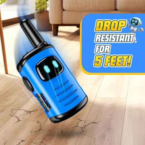 Miniatura 4 de Walkie Talkies de juguete para niños: comedyfun Mini Robots Walkie Talkies paquete de 2 regalos de Navidad y cumpleaños para niños de 3, 4, 5, 6, 7