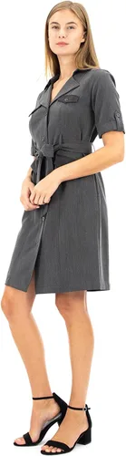 Miniatura 2 de Sharagano Vestido camisero con cinturón y mangas cortas enrollables para mujer