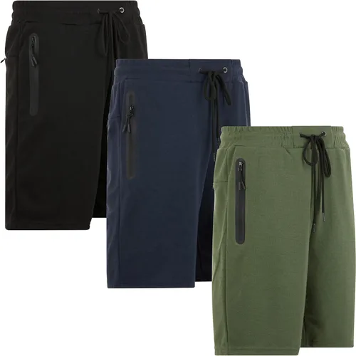 PURE CHAMP Pantalones cortos para hombre, paquete de 3 unidades, pantalones cortos Tech Fleece de algodón, casuales, para descansar, gimnasio,