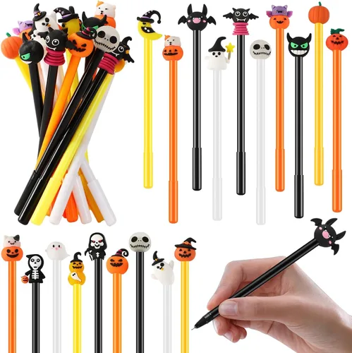 Miniatura 7 de SANNIX 20 bolígrafos de tinta de gel de dibujos animados, a granel, varios estilos, novedosos bolígrafos de escritura para niños, regalo, escuela