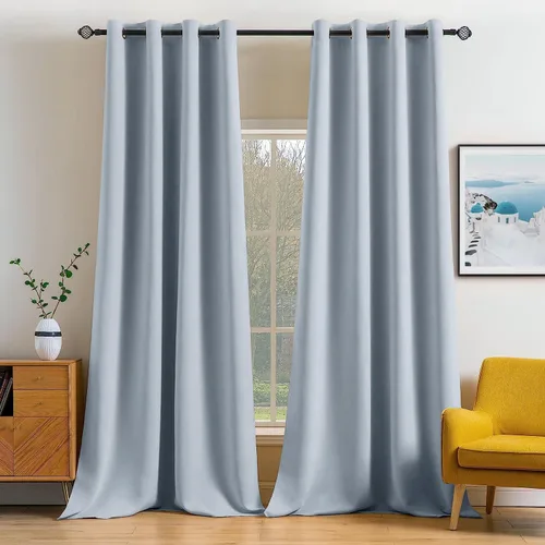 Miniatura 22 de MIULEE Cortinas opacas para dormitorio o sala de estar, juego de 2 paneles de cortina para ventana con aislamiento térmico y bloqueo de luz