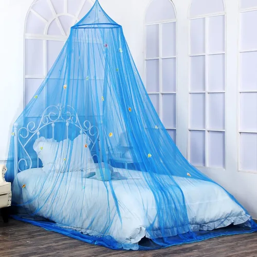 Miniatura 14 de South to East Cortinas de cama negras con dosel, toldo de 4 postes esquineros para niñas y adultos, cortinas de cama de lujo para decoración