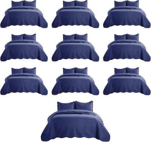 Miniatura 91 de IR Imperial Rooms Velvet Twin Quilt Bedspread Comforter Bedding Set 2 Pcs Diamond Pattern - (68"x86") Bedspread Coverlet + 1 Pillow Shams