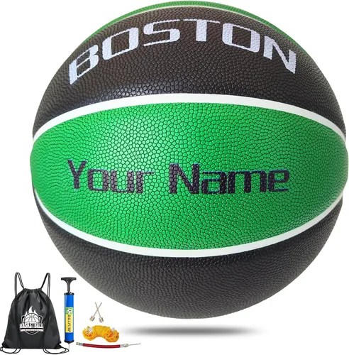 Miniatura 10 de Balones de baloncesto personalizables, personaliza el nombre, logotipo, texto, fotos en baloncesto, tamaño oficial 7 (29.5 pulgadas), regalos