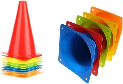 Miniatura 2 de Conos de fútbol YOQXHY (25 unidades, 7 pulgadas) Agility Training Sports Cone plástico con bolsa de transporte para niños fútbol Baloncesto Taladros