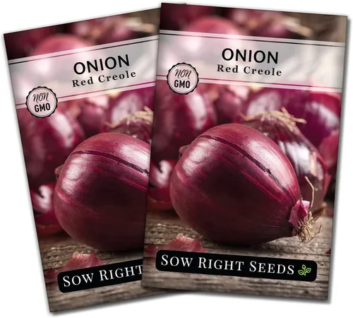Miniatura 6 de Sow Right Seeds - Semillas de cebolla criolla roja para plantar - Paquete de reliquia sin OMG con instrucciones para plantar un huerto casero