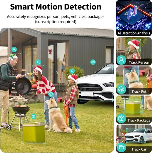 Miniatura 8 de Cámaras de seguridad inalámbricas para exteriores, cámaras inalámbricas WiFi 2K para interiores, cámara externa alimentada por batería