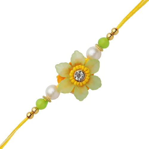 Miniatura 3 de Bhai Dooj Rakhi Lumba Juego de 2 Rakhi para hermano y Bhabhi Bhaiya Bhai Rakhi Rakhi Juego de 2 pares de hilos Rakhi Dora, paquete de regalo
