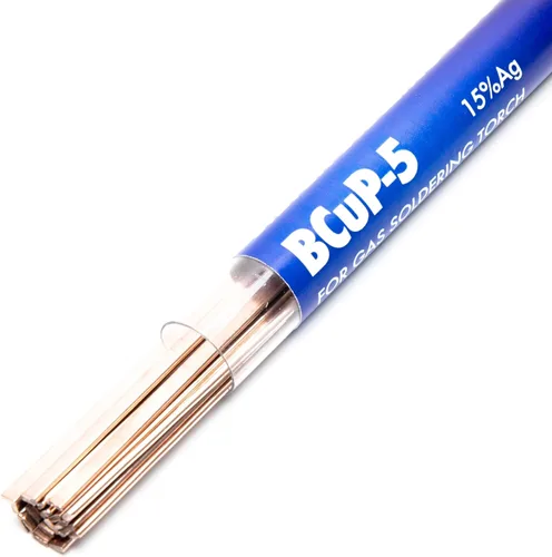 Miniatura 9 de 40 Varillas de Soldadura de Cobre BCuP-2 (5/64" x 9.8") 2mm de Fósforo Redondas Autoflujo para Soldadura de Latón Varillas de Soldadura para TIG