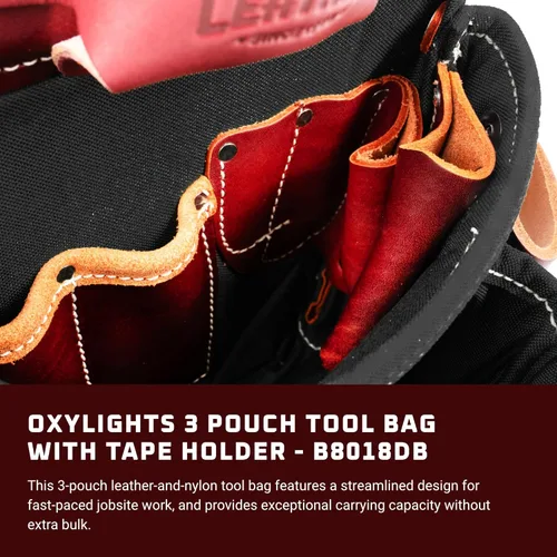 Miniatura 2 de Occidental Leather OxyLights 3 Pouch Tool Bag with Tape Holder Negro