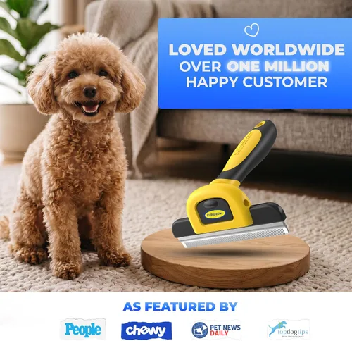 Miniatura 6 de Cepillo DarkPets para gatos y perros para animales pequeños, medianos y grandes, con pelo corto a largo Reduce drásticamente el desprendimiento