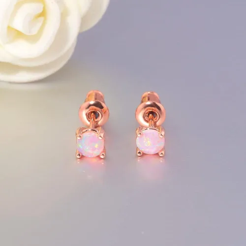 Miniatura 107 de CiNily Aretes Huggie de ópalo con bisagras, chapados en oro, hipoalergénicos, pequeños aretes de aro para mujeres, adolescentes, niñas, hombres
