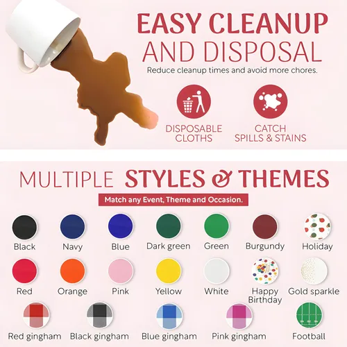 Miniatura 5 de Grandipity - Rollo de mantel de plástico - 54 pulgadas x 100 pies. Manteles de plástico color aguamarina para fiestas, desechables con caja de corte