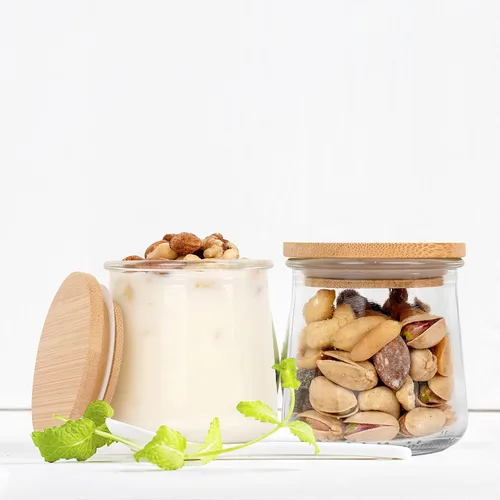 Miniatura 7 de Oui - Juego de tapas para tarros de yogur Oui, tapas de madera para tarros de yogur Oui, tapas de tarros de yogur Oui con anillos de sellado