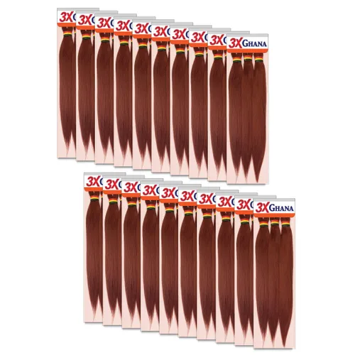 Miniatura 8 de REALISTIC - Paquete múltiple. Trenzas preestiradas X-Pression 3X Ghana de 50 pulgadas, 100% Kanekalon, fáciles de trenzar sin picazón