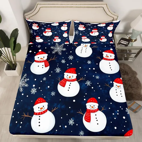 Miniatura 10 de Erosebridal Divertida sábana bajera ajustable de Halloween para niños, lindo juego de ropa de cama de calabaza fantasma, decoración de Halloween