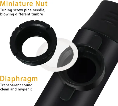Miniatura 5 de RANMING Instrumento musical profesional Kazoo para adultos y amantes de la música, con 6 cañas adicionales para fiestas de cumpleaños, actuaciones