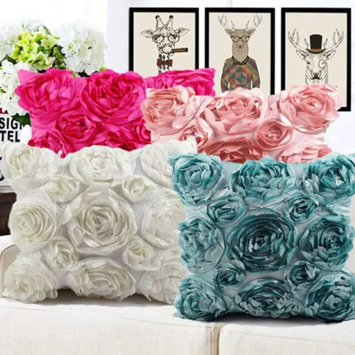 Miniatura 4 de Juego de 2 fundas para cojín pequeño decorativas SeptCity, para cojín de sofá, romántico, de amor, satén rosa, para boda, fiesta, decoración