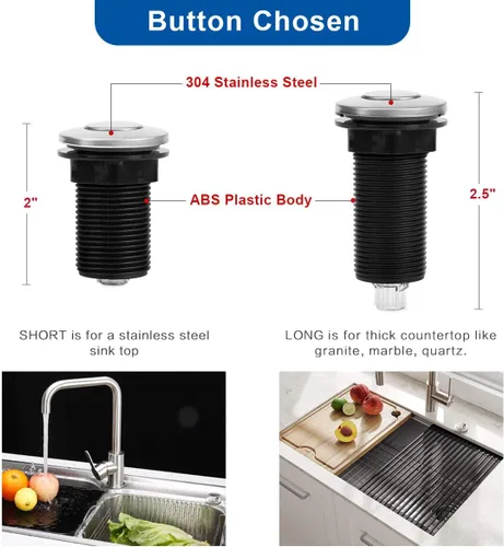 Miniatura 4 de Kit de interruptor de aire de eliminación de basura, interruptor de encendido/apagado con módulo de alimentación ABS, botón largo de acero plástico
