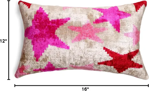 Miniatura 8 de CANVELLO -Exquisita almohada de plumón/cojín: almohadas de plumas elegancia y arte Almohadas icónicas con diseño Ikat Seda de terciopelo suave