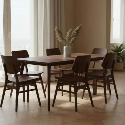 Miniatura 56 de Alaterre Furniture Calais Dining - Juego de 2 sillas de comedor moderno de mediados de siglo, juego de sillas de madera maciza con diseño
