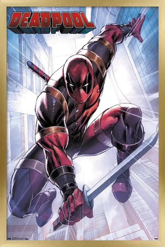 Miniatura 19 de Trends International Marvel Comics Deadpool - Póster de pared de ataque, 22.375 x 34 pulgadas, versión enmarcada en negro Versión con marco negro