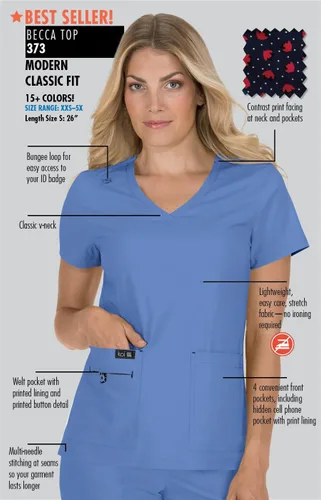 Miniatura 5 de KOI Basics 373 Becca - camisa médica para mujer