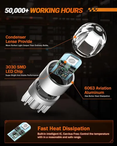 Miniatura 5 de SEALIGHT 194 bombilla LED azul, luz de matrícula, luz de cúpula, T10 168 2825 W5W 3030 chips brillantes tipo cuña para reemplazar luz LED de mapa