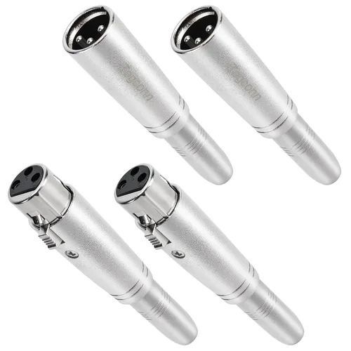 Miniatura 9 de Adaptador TRS de 1/4" a XLR 2 paquete - Adaptadores XLR macho y hembra de 6.35mm 1/4
