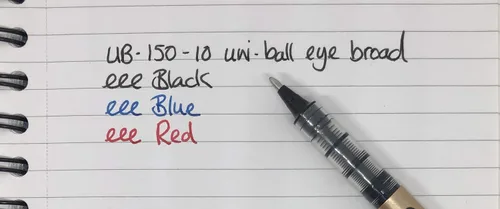 Miniatura 4 de uni-ball UB-150-10 Eye Broad Rollerball 3pc Blister Negro Plástico Libre Embalaje