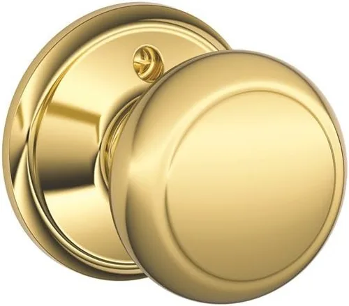 Miniatura 12 de Schlage F10 AND 716 ADD - Pomo Andover con moldura Addison, cerradura de paso para pasillos y armarios, bronce envejecido