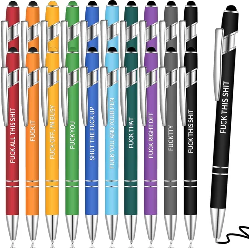 Teling - Bolígrafos divertidos y sarcásticos para oficina con citas motivacionales y mensajes negativos, pasivos y positivos, para regalar a colegas
