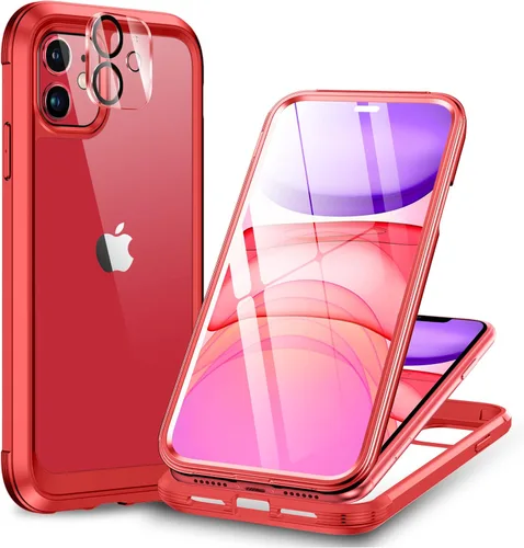 Miniatura 183 de Miracase Funda para iPhone 13 de 6.1 pulgadas, [sin burbujas] funda de teléfono de cuerpo completo con pantalla de vidrio completa integrada, sin