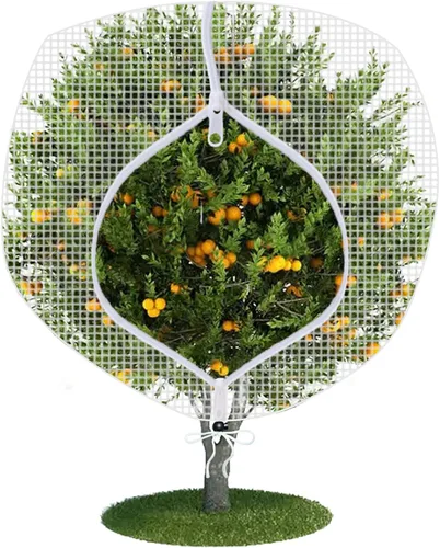 Cubiertas de red para árboles frutales con cremallera para proteger de ardillas y pájaros, red grande para árboles frutales, protección de red,