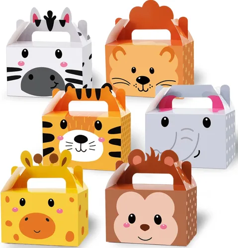 Miniatura 9 de 24 paquetes de cajas de regalo para fiesta de animales de granja, temática de granja, cajas de dulces para cumpleaños, bolsas de regalo de Navidad