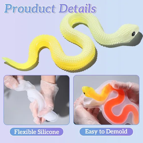 Miniatura 2 de LET'S RESIN Moldes de resina de silicona, 2 moldes de resina epoxi de animales con formas realistas de rana y lagarto, moldes de silicona realistas