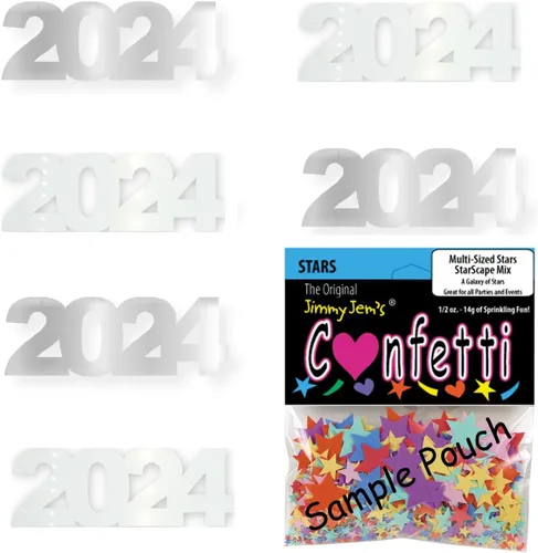 Miniatura 49 de Confetti Year 2024 Negro, Azul Royal Combo - 2 bolsas de media onza (1 oz)