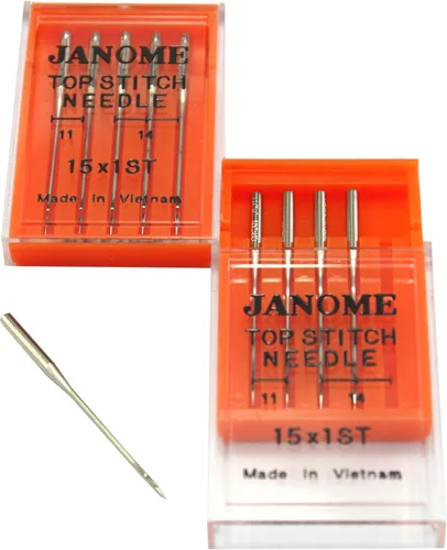 DREAMSTITCH 990500000A 10 agujas de punto superior 15 x 1ST tamaños mixtos #11/75 x 4 y #14/90 x 6 para Janome Brand 990500000A