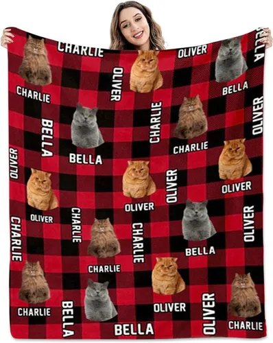 Pamaheart Sube tu manta de fotos para perro, gato, mascota con foto personalizada, manta de perro y gato, manta de fotos, manta de Navidad de perro
