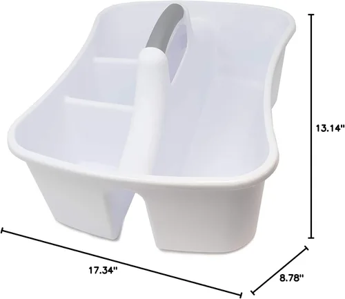 Miniatura 3 de Baño Cocina Compartimento Dividido Caddy Organizador de Fregadero de Conserjería Cubo de Limpieza Soporte de Almacenamiento de Ducha Suministros