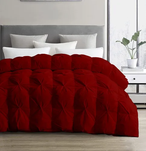 Miniatura 6 de Edredón Super King Plus de lujo para todas las estaciones, 128 x 128 pulgadas, relleno de edredón alternativo plisado, 8 pestañas en las esquinas