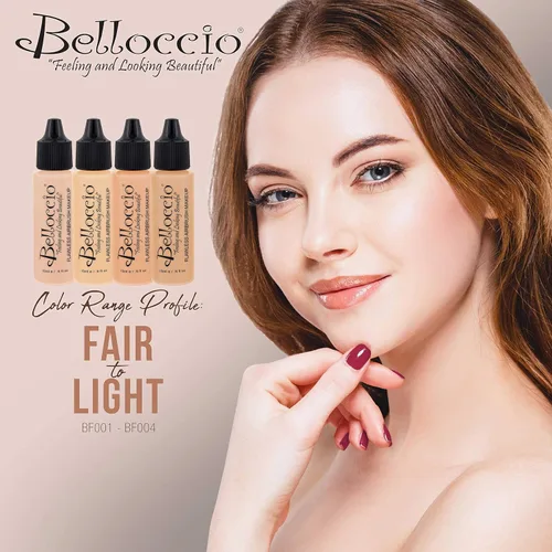 Miniatura 3 de Base de maquillaje aerógrafo, 1/2 botella Belloccio's, cosméticos profesionales, Alabaster