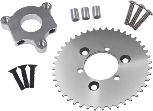 Miniatura 8 de Piñón CNC 44T con adaptador de 1.5 pulgadas, se adapta a bicicletas motorizadas de 60cc 66cc 80cc (azul)
