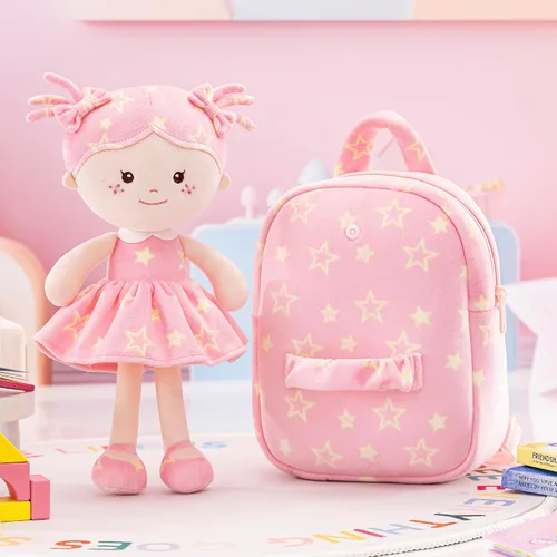 Miniatura 22 de Onetoo Mochila para niños pequeños, regalos de regreso a clases, mochilas para niñas y niños con muñecas de bebé ligeras y suaves en vestido