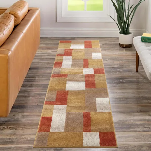 Miniatura 36 de Superior alfombra de área de la colección diseñador Clifton, 8 mm de altura de apilado, con respaldo de yute, diseño geométrico contemporáneo, Beige
