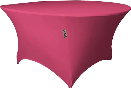 Miniatura 4 de LA Linen Mantel redondo de elastano, 60 x 30 pulgadas, negro