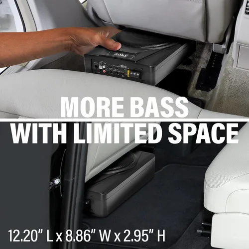 Miniatura 3 de BOSS Audio Systems BASS8 - Subwoofer amplificado para automóvil de 8 pulgadas bajo el asiento, 800 de alta potencia, perfil bajo, amplificador