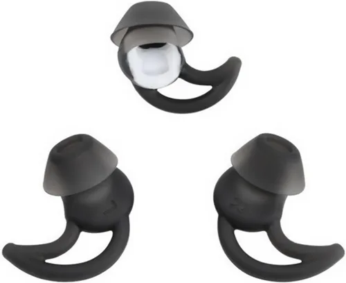 Miniatura 3 de 3 pares S/M/L de silicona de repuesto en el oído puntas de auricular Set auriculares para Bo-se QC20 QC20i SoundSport SIE2i IE2 IE3 Negro