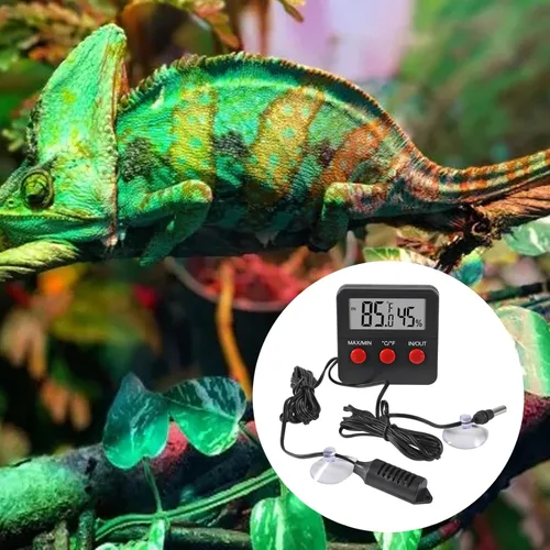 Miniatura 7 de Termómetro digital y termómetros de humedad para interiores y exteriores, medidor de temperatura e higrómetro digital con sonda para terrario de 3